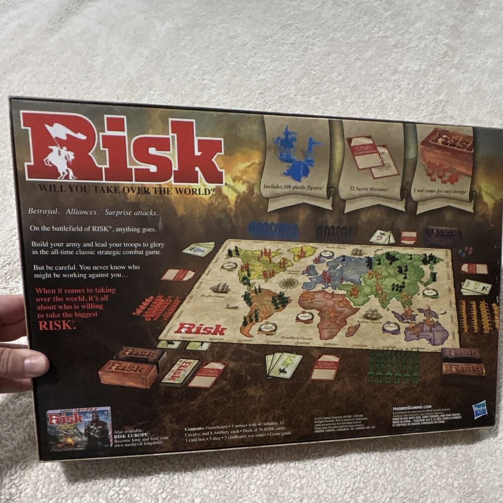 Risk Board Game, Played Once, Excellent Condition, Smoke Free Home, No Shed Pet